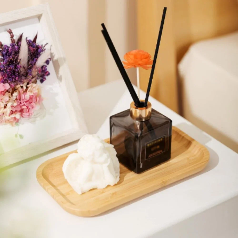 Bamboo Vanity Tray - Bathroom AccessoryTray - Countertop Organizer